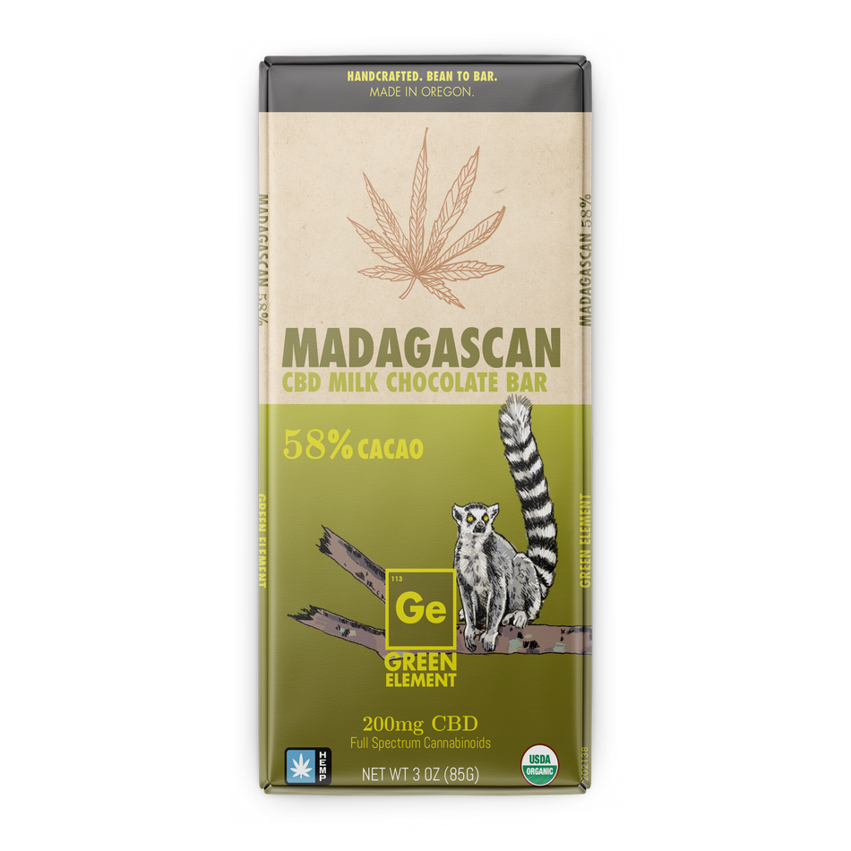 Green Element - CBD Chocolate Bar, Milk, 200:40