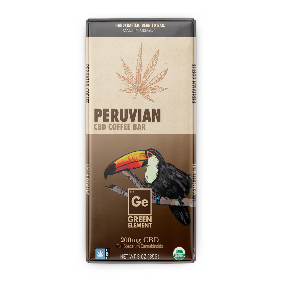 Green Element - CBD Chocolate Bar, Coffee, 200:40