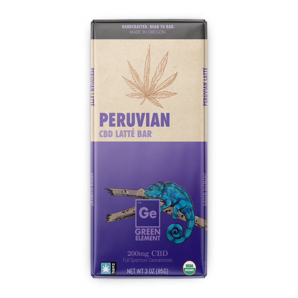 Green Element - CBD Chocolate Bar, Latte, 750:16